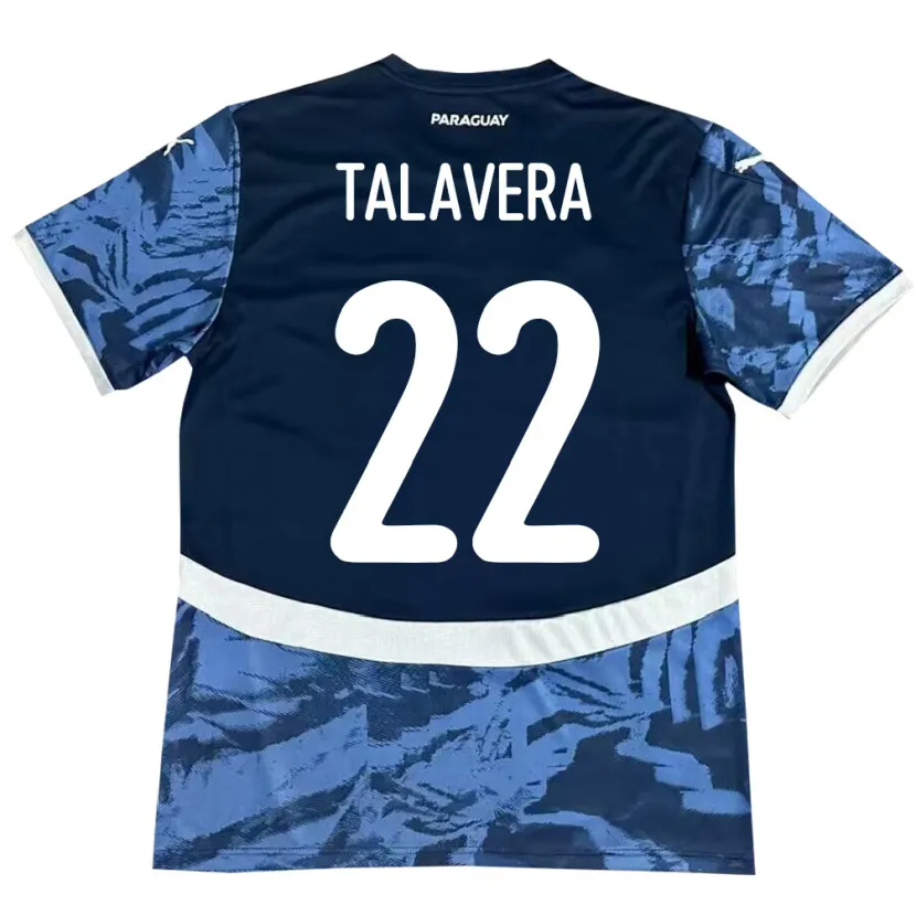 Danxen Hombre Camiseta Paraguay Javier Talavera #22 Azul 2ª Equipación 24-26 La Camisa