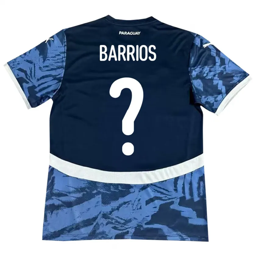 Danxen Hombre Camiseta Paraguay Fabio Barrios #0 Azul 2ª Equipación 24-26 La Camisa