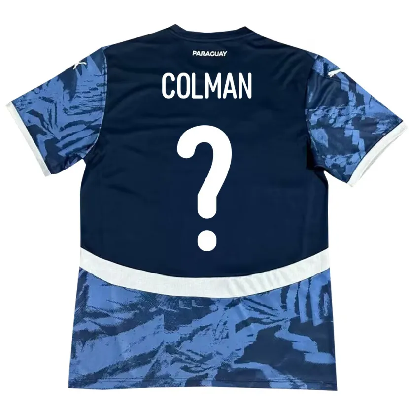 Danxen Hombre Camiseta Paraguay Orlando Colmán #0 Azul 2ª Equipación 24-26 La Camisa