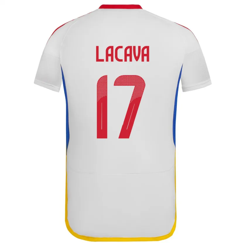 Danxen Hombre Camiseta Venezuela Matías Lacava #17 Blanco 2ª Equipación 24-26 La Camisa