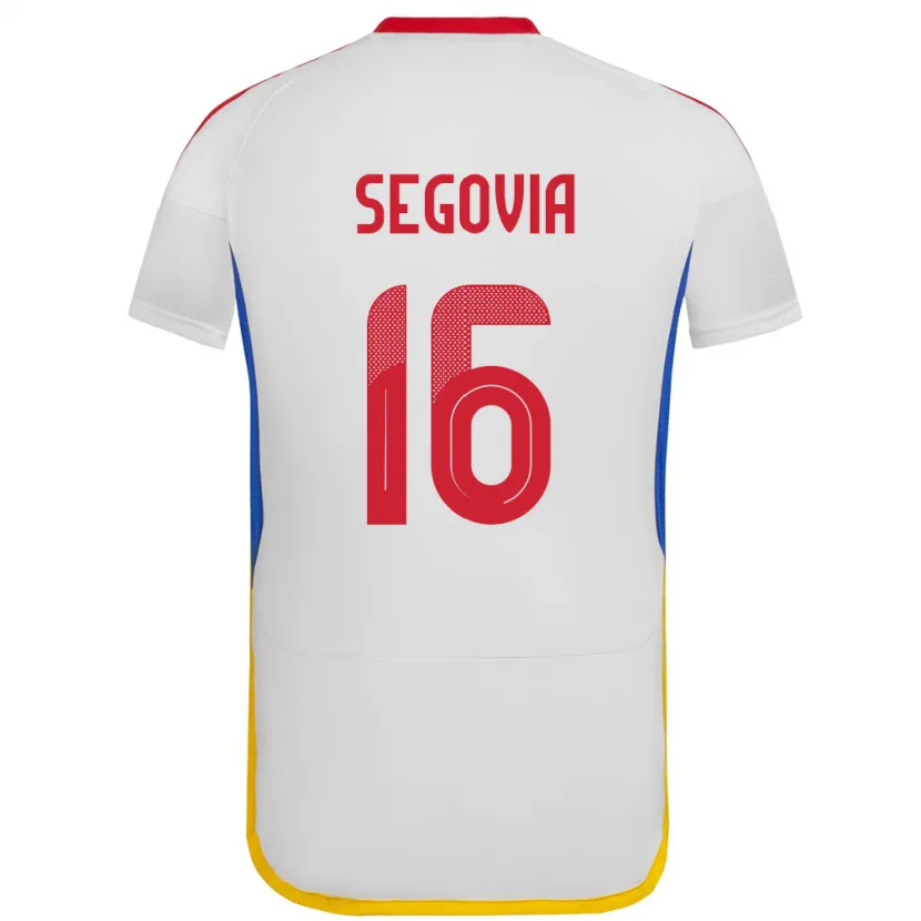 Danxen Hombre Camiseta Venezuela Telasco Segovia #16 Blanco 2ª Equipación 24-26 La Camisa