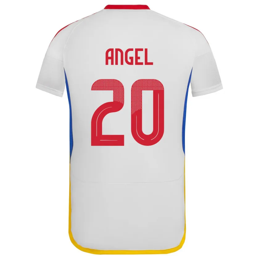 Danxen Hombre Camiseta Venezuela Wilker Ángel #20 Blanco 2ª Equipación 24-26 La Camisa