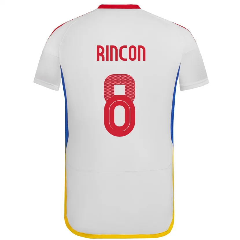 Danxen Hombre Camiseta Venezuela Tomás Rincón #8 Blanco 2ª Equipación 24-26 La Camisa