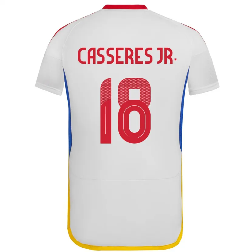 Danxen Hombre Camiseta Venezuela Cristian Cásseres Jr. #18 Blanco 2ª Equipación 24-26 La Camisa