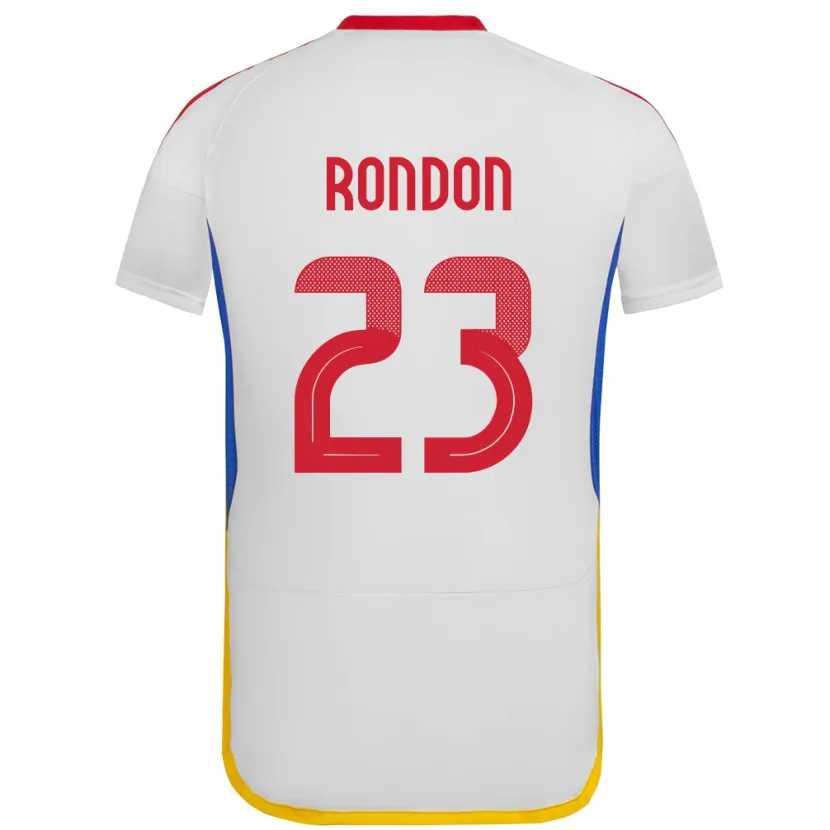 Danxen Hombre Camiseta Venezuela Salomón Rondón #23 Blanco 2ª Equipación 24-26 La Camisa