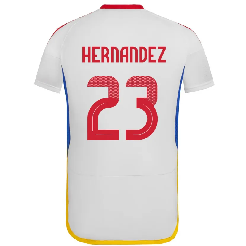 Danxen Hombre Camiseta Venezuela Luifer Hernández #23 Blanco 2ª Equipación 24-26 La Camisa