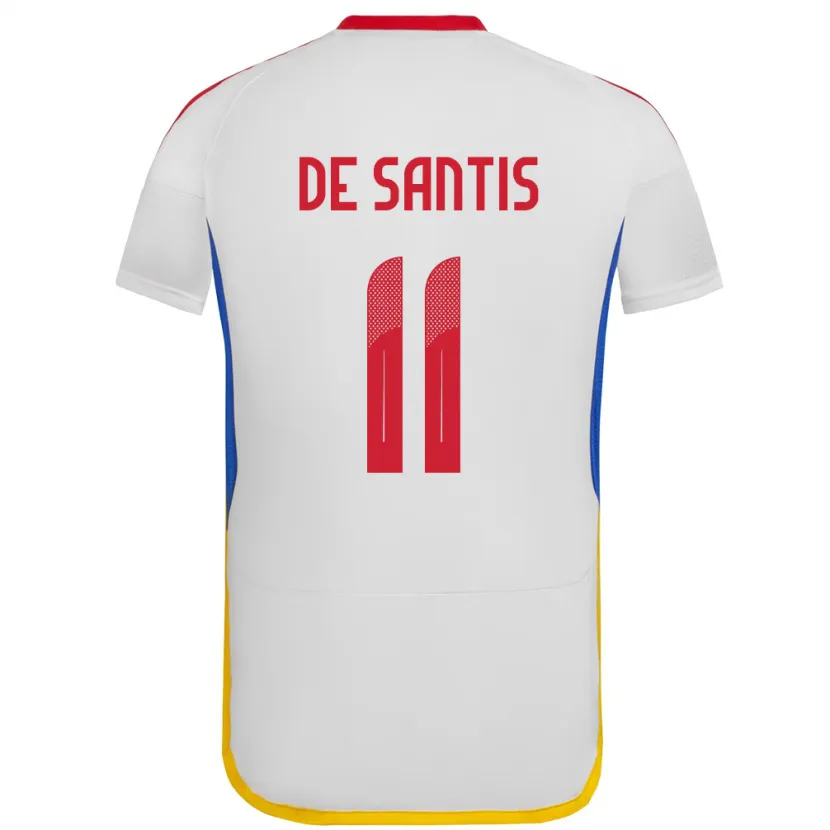 Danxen Hombre Camiseta Venezuela Jeriel De Santis #11 Blanco 2ª Equipación 24-26 La Camisa