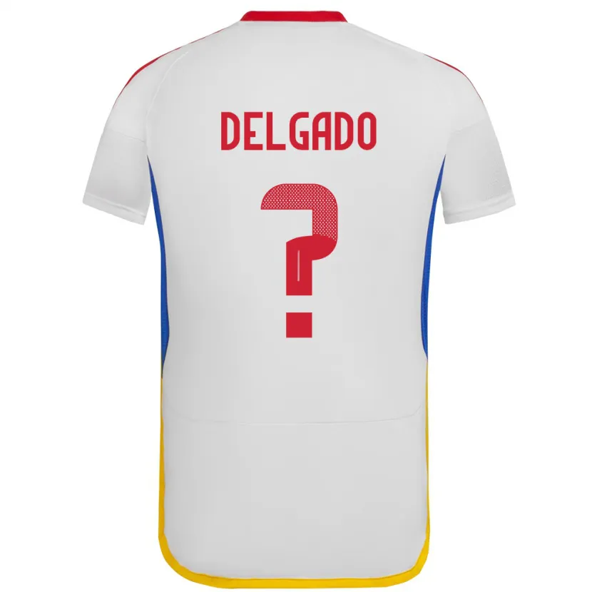 Danxen Hombre Camiseta Venezuela Álex Delgado #0 Blanco 2ª Equipación 24-26 La Camisa