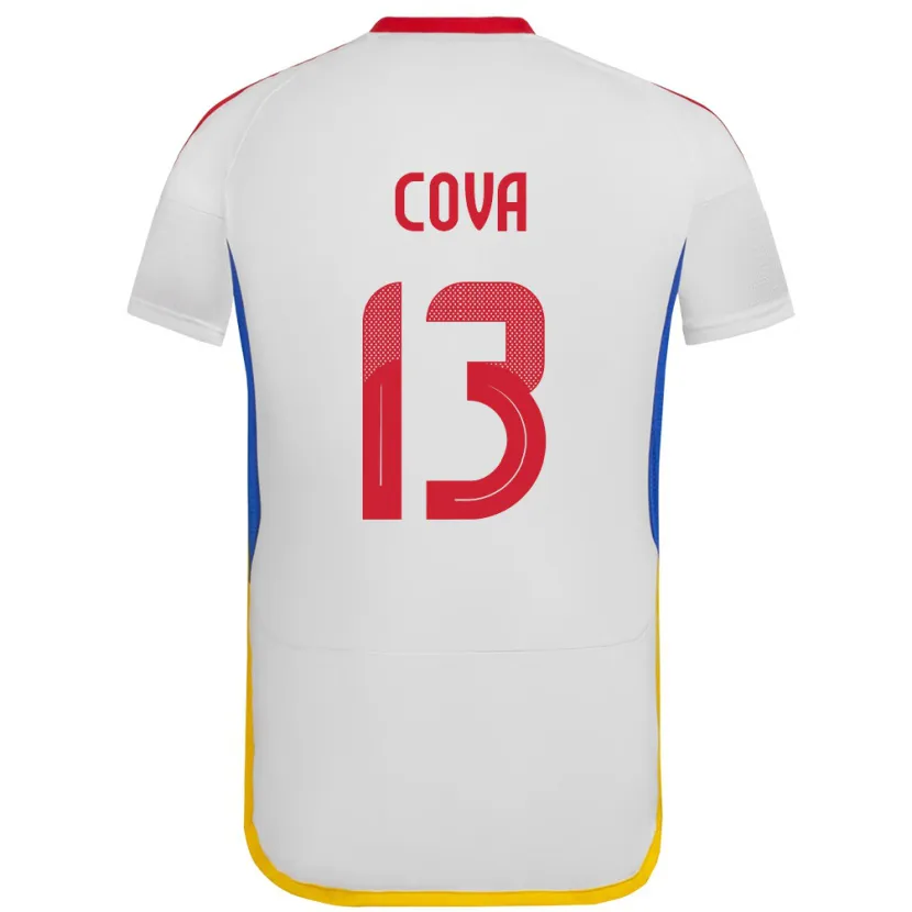 Danxen Hombre Camiseta Venezuela Alejandro Cova #13 Blanco 2ª Equipación 24-26 La Camisa