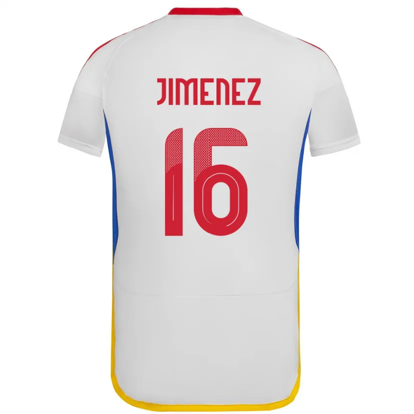 Danxen Hombre Camiseta Venezuela Néstor Jiménez #16 Blanco 2ª Equipación 24-26 La Camisa