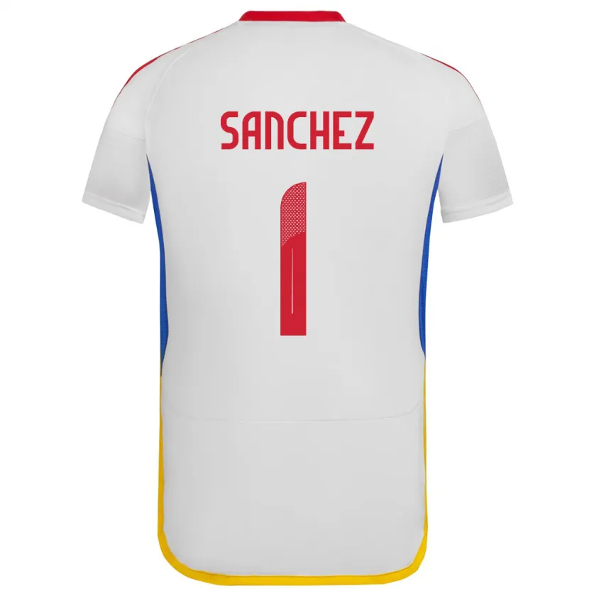 Danxen Hombre Camiseta Venezuela Jorge Sánchez #1 Blanco 2ª Equipación 24-26 La Camisa