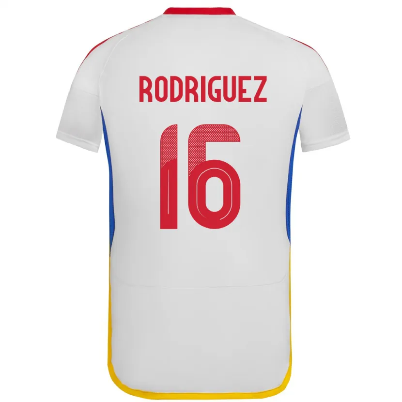Danxen Hombre Camiseta Venezuela Arianna Rodríguez #16 Blanco 2ª Equipación 24-26 La Camisa