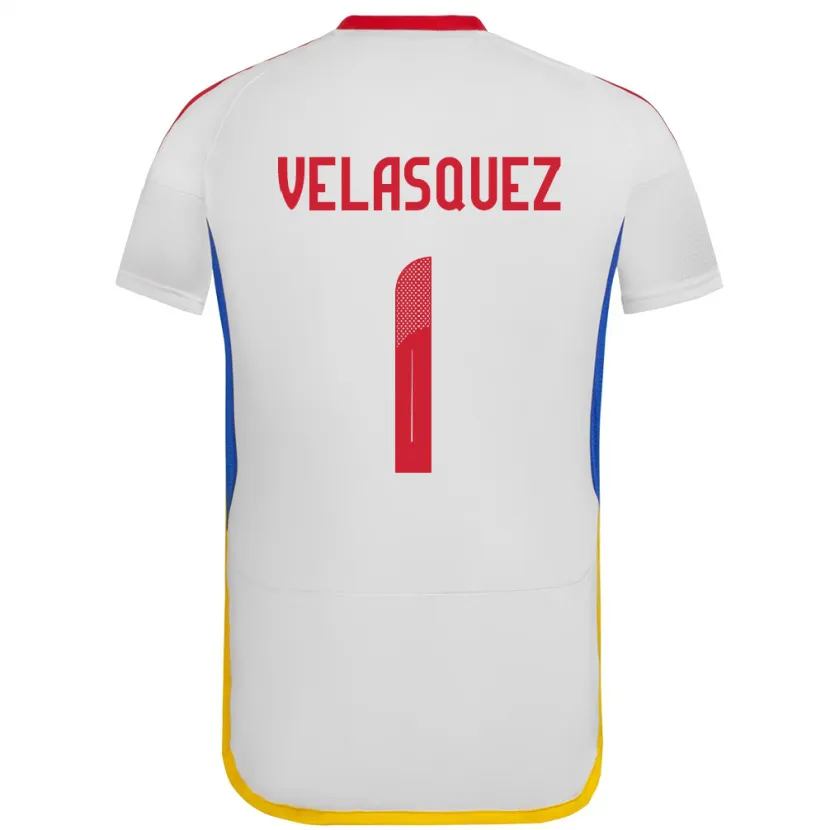 Danxen Hombre Camiseta Venezuela Yessica Velásquez #1 Blanco 2ª Equipación 24-26 La Camisa