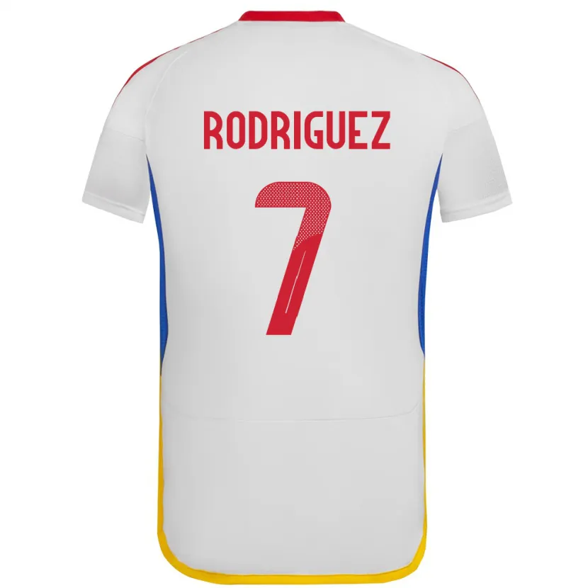 Danxen Hombre Camiseta Venezuela Daniuska Rodriguez #7 Blanco 2ª Equipación 24-26 La Camisa