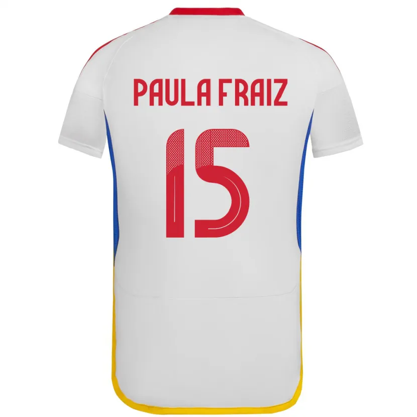 Danxen Hombre Camiseta Venezuela Ana Paula Fraiz #15 Blanco 2ª Equipación 24-26 La Camisa