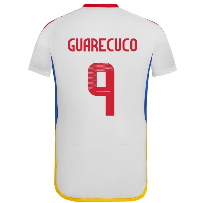 Danxen Hombre Camiseta Venezuela Joemar Guarecuco #9 Blanco 2ª Equipación 24-26 La Camisa