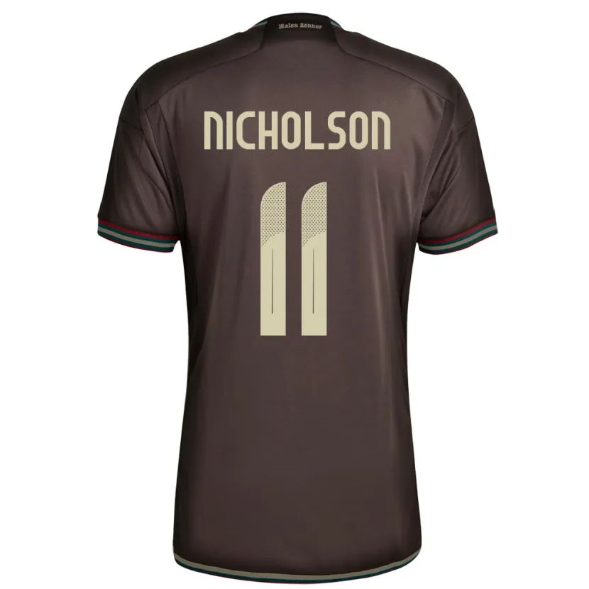 Danxen Hombre Camiseta Jamaica Shamar Nicholson #11 Marrón Noche 2ª Equipación 24-26 La Camisa