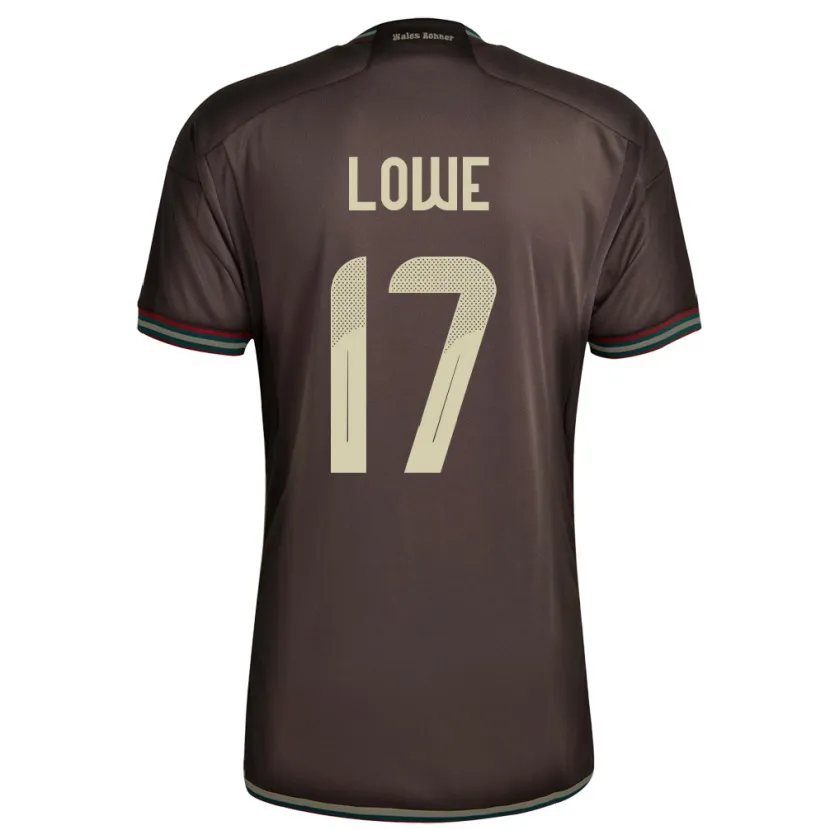 Danxen Hombre Camiseta Jamaica Damion Lowe #17 Marrón Noche 2ª Equipación 24-26 La Camisa