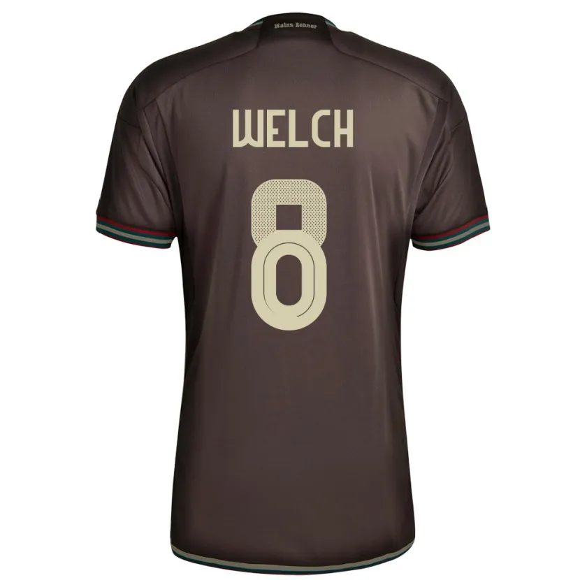 Danxen Hombre Camiseta Jamaica Makai Welch #8 Marrón Noche 2ª Equipación 24-26 La Camisa