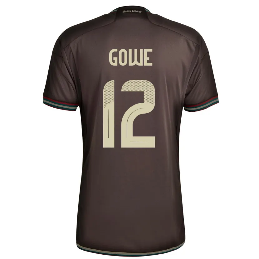 Danxen Hombre Camiseta Jamaica Tyrese Gowe #12 Marrón Noche 2ª Equipación 24-26 La Camisa