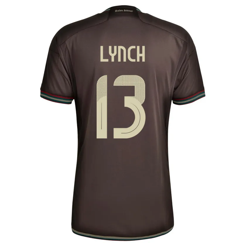 Danxen Hombre Camiseta Jamaica Taywane Lynch #13 Marrón Noche 2ª Equipación 24-26 La Camisa