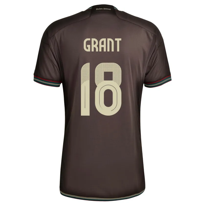 Danxen Hombre Camiseta Jamaica George Grant #18 Marrón Noche 2ª Equipación 24-26 La Camisa