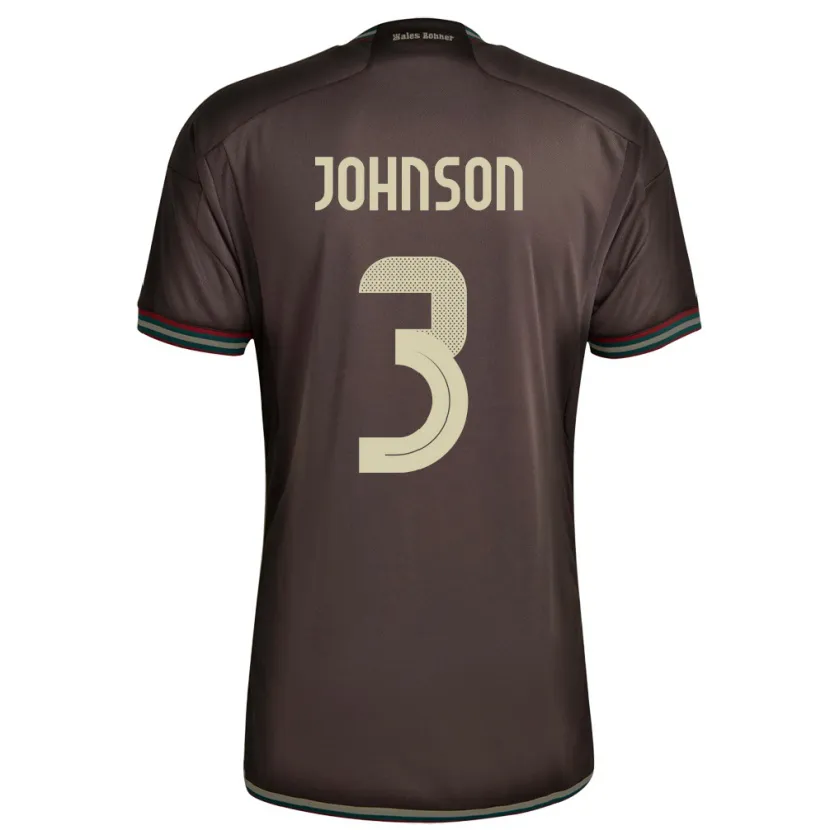Danxen Hombre Camiseta Jamaica Melissa Johnson #3 Marrón Noche 2ª Equipación 24-26 La Camisa