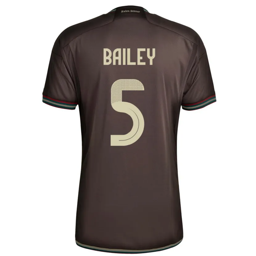 Danxen Hombre Camiseta Jamaica Jade Bailey #5 Marrón Noche 2ª Equipación 24-26 La Camisa