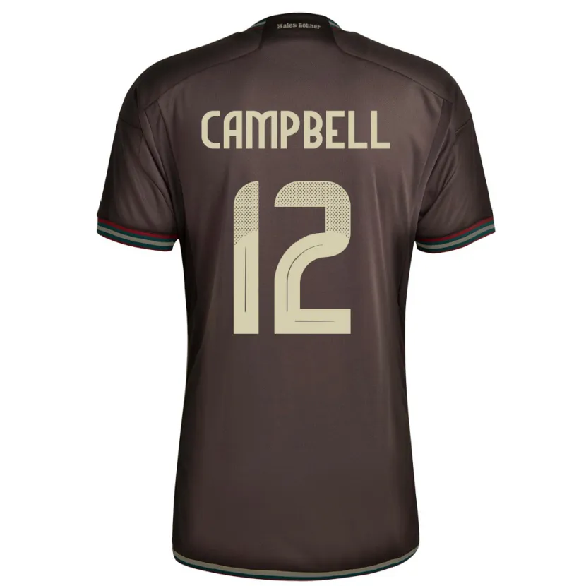 Danxen Hombre Camiseta Jamaica Sashana Campbell #12 Marrón Noche 2ª Equipación 24-26 La Camisa