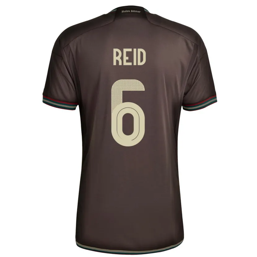 Danxen Hombre Camiseta Jamaica Lauren Reid #6 Marrón Noche 2ª Equipación 24-26 La Camisa