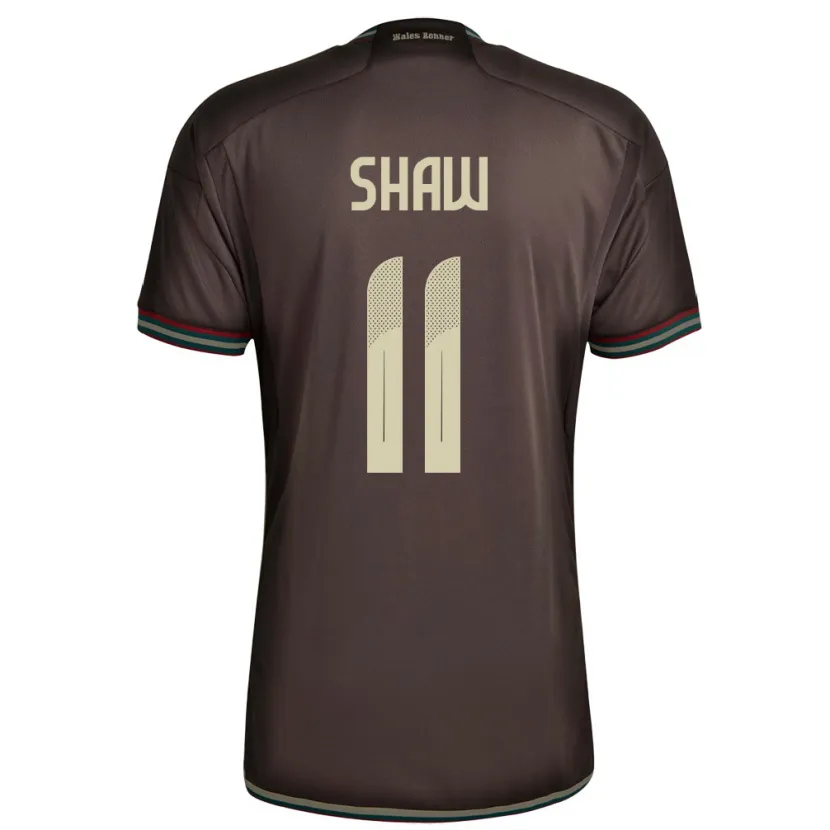 Danxen Hombre Camiseta Jamaica Khadija Shaw #11 Marrón Noche 2ª Equipación 24-26 La Camisa