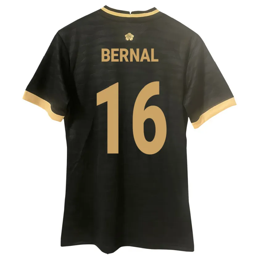 Danxen Hombre Camiseta Panamá José Bernal #16 Negro 2ª Equipación 24-26 La Camisa