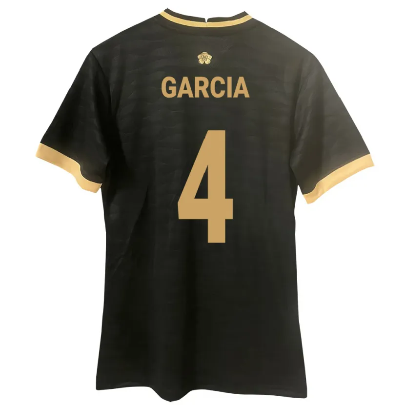 Danxen Hombre Camiseta Panamá Giancarlos García #4 Negro 2ª Equipación 24-26 La Camisa