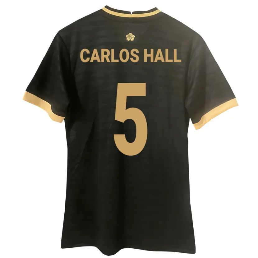 Danxen Hombre Camiseta Panamá Juan Carlos Hall #5 Negro 2ª Equipación 24-26 La Camisa