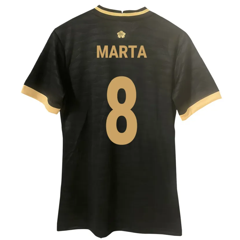 Danxen Hombre Camiseta Panamá Aldair Marta #8 Negro 2ª Equipación 24-26 La Camisa