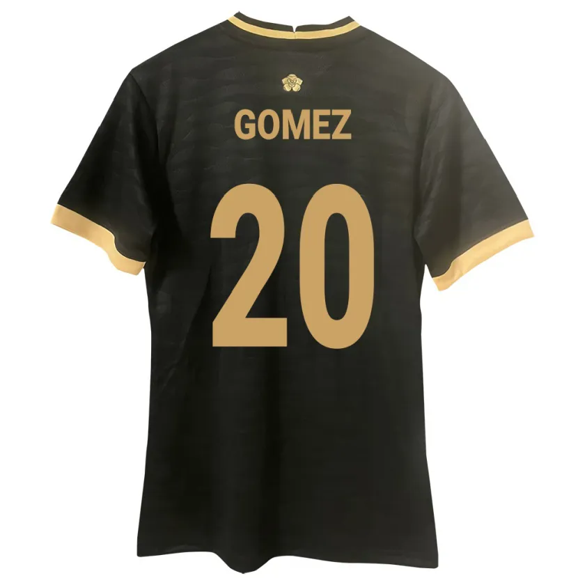 Danxen Hombre Camiseta Panamá Ernesto Gómez #20 Negro 2ª Equipación 24-26 La Camisa