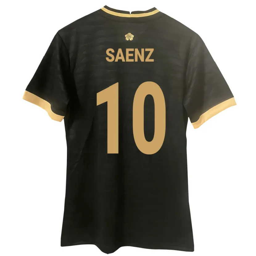 Danxen Hombre Camiseta Panamá Gloria Sáenz #10 Negro 2ª Equipación 24-26 La Camisa