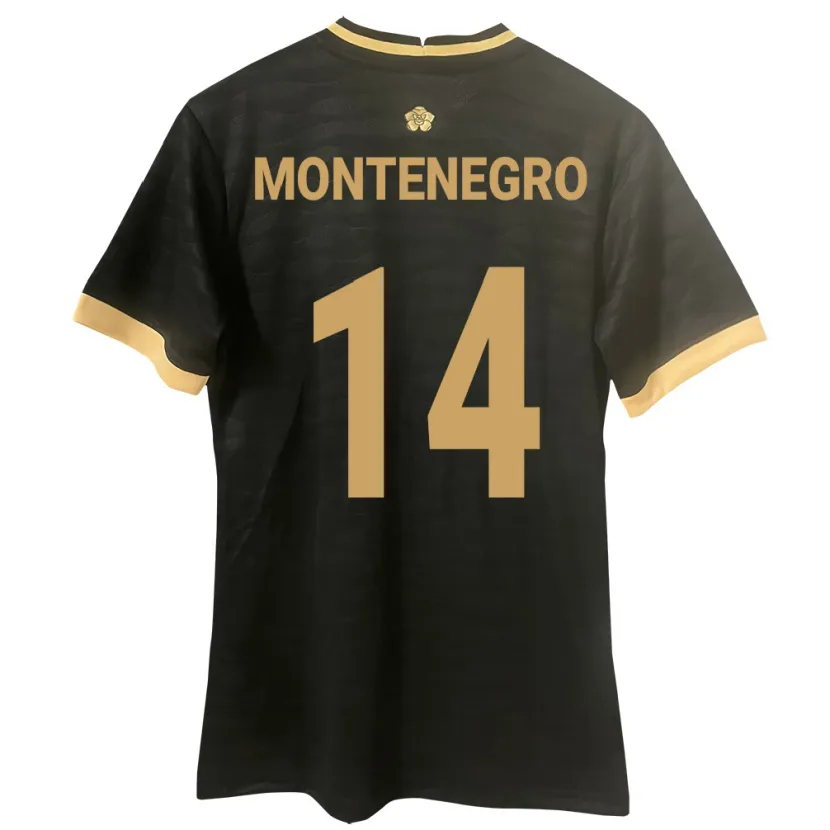 Danxen Hombre Camiseta Panamá Carmen Montenegro #14 Negro 2ª Equipación 24-26 La Camisa