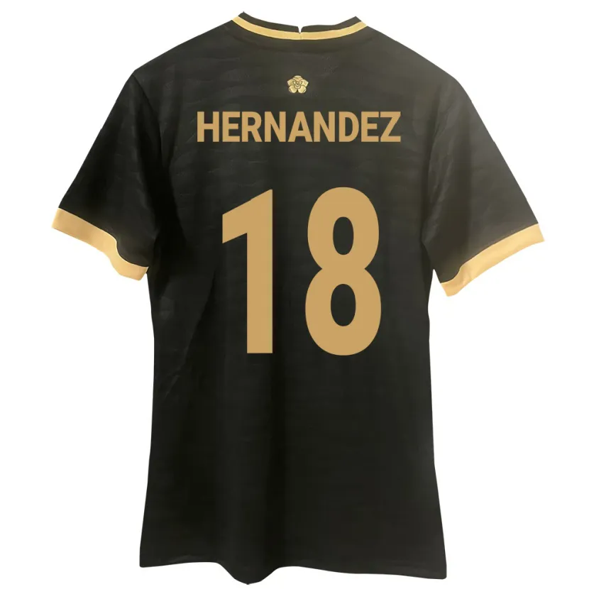 Danxen Hombre Camiseta Panamá Erika Hernández #18 Negro 2ª Equipación 24-26 La Camisa