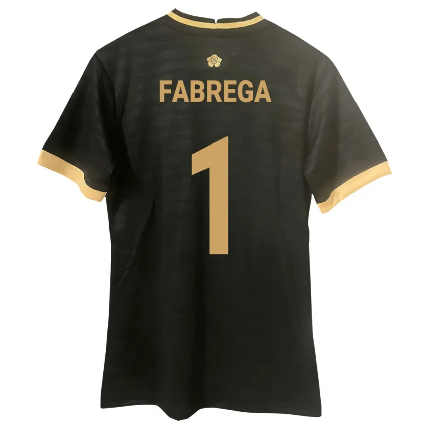 Danxen Hombre Camiseta Panamá Sasha Fábrega #1 Negro 2ª Equipación 24-26 La Camisa