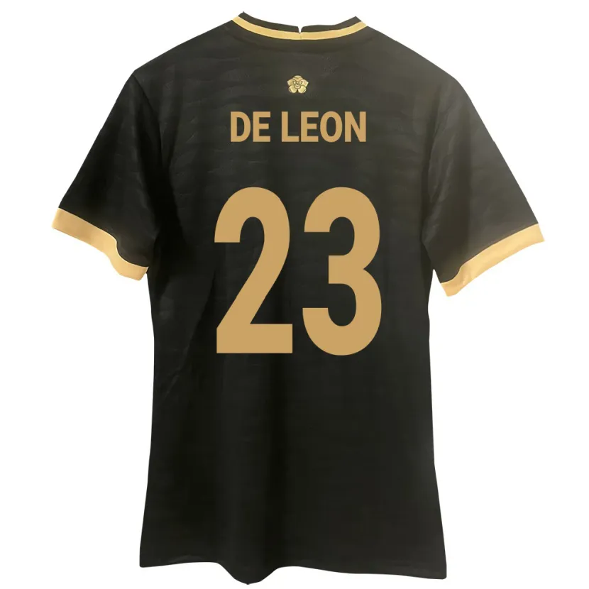 Danxen Hombre Camiseta Panamá Yerenis De León #23 Negro 2ª Equipación 24-26 La Camisa