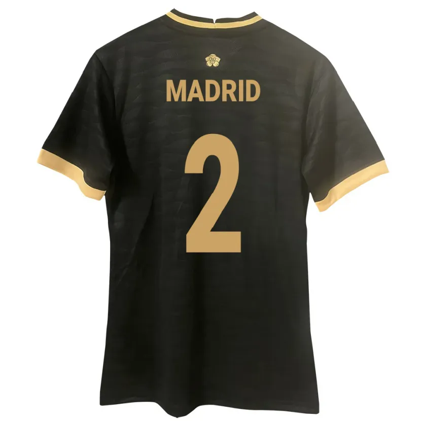 Danxen Hombre Camiseta Panamá Dayane Madrid #2 Negro 2ª Equipación 24-26 La Camisa