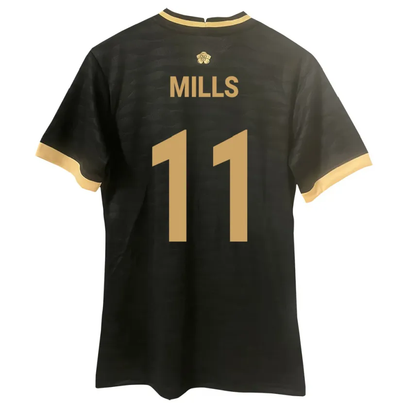 Danxen Hombre Camiseta Panamá Natalia Mills #11 Negro 2ª Equipación 24-26 La Camisa