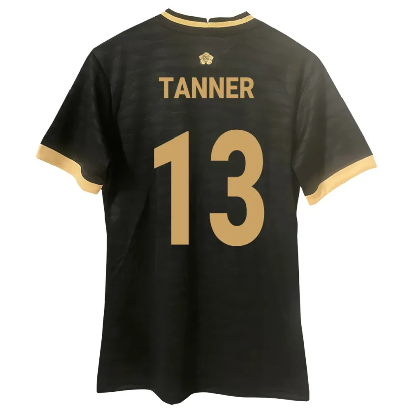Danxen Hombre Camiseta Panamá Riley Tanner #13 Negro 2ª Equipación 24-26 La Camisa