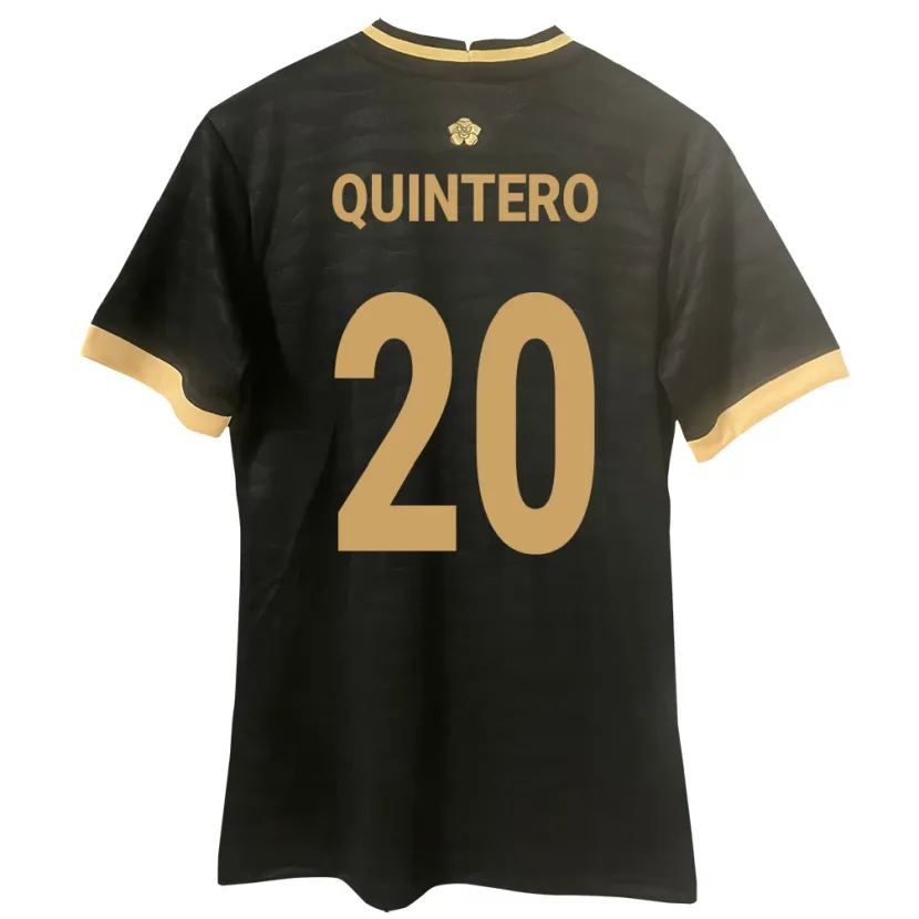 Danxen Hombre Camiseta Panamá Aldrith Quintero #20 Negro 2ª Equipación 24-26 La Camisa