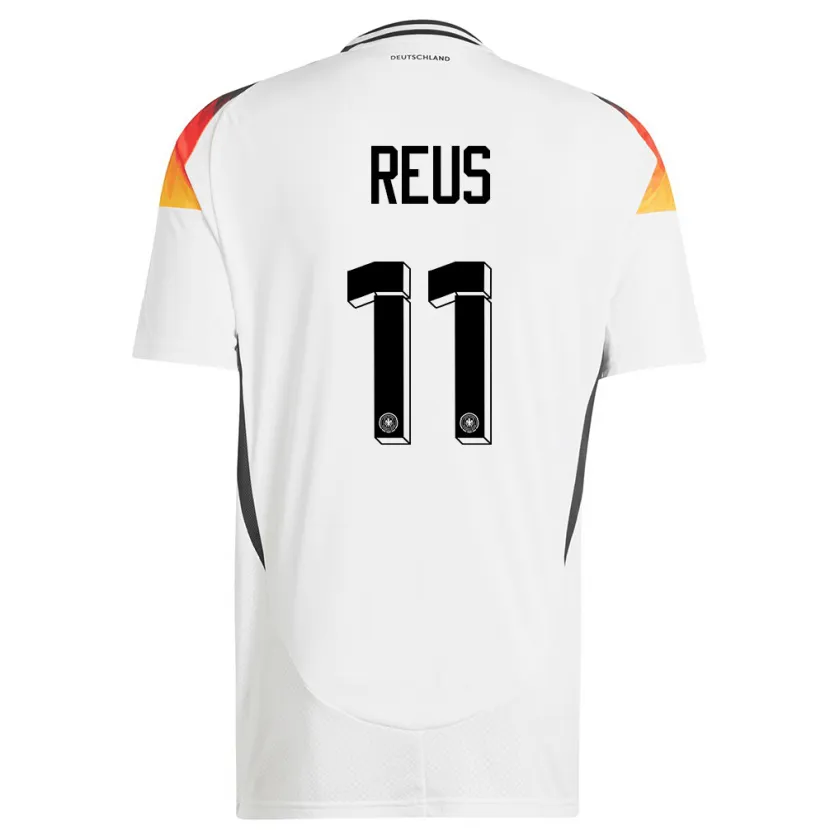 Danxen Mujer Camiseta Alemania Marco Reus #11 Blanco 1ª Equipación 24-26 La Camisa