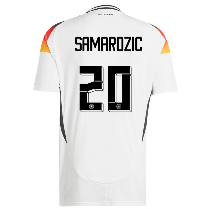 Danxen Mujer Camiseta Alemania Lazar Samardzic #20 Blanco 1ª Equipación 24-26 La Camisa