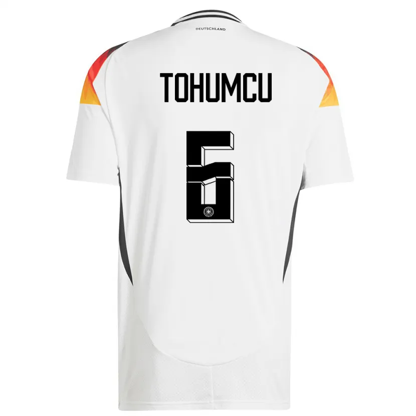 Danxen Mujer Camiseta Alemania Umut Tohumcu #6 Blanco 1ª Equipación 24-26 La Camisa