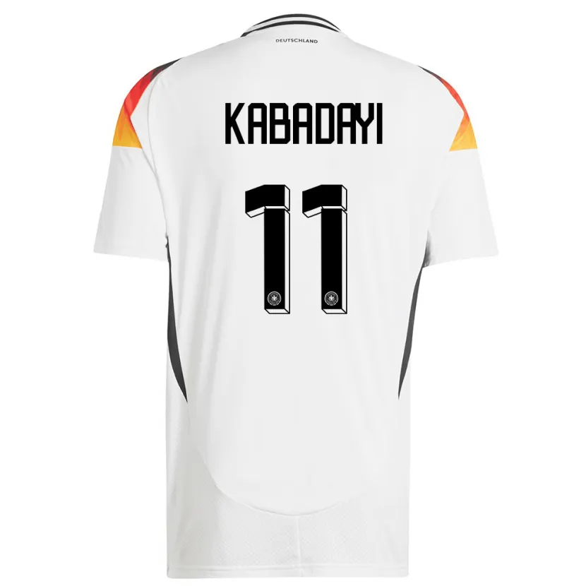 Danxen Mujer Camiseta Alemania Yusuf Kabadayi #11 Blanco 1ª Equipación 24-26 La Camisa