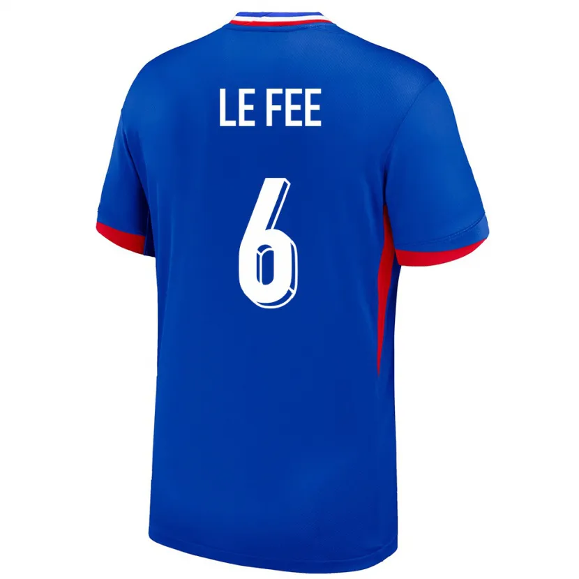 Danxen Mujer Camiseta Francia Enzo Le Fee #6 Azul 1ª Equipación 24-26 La Camisa